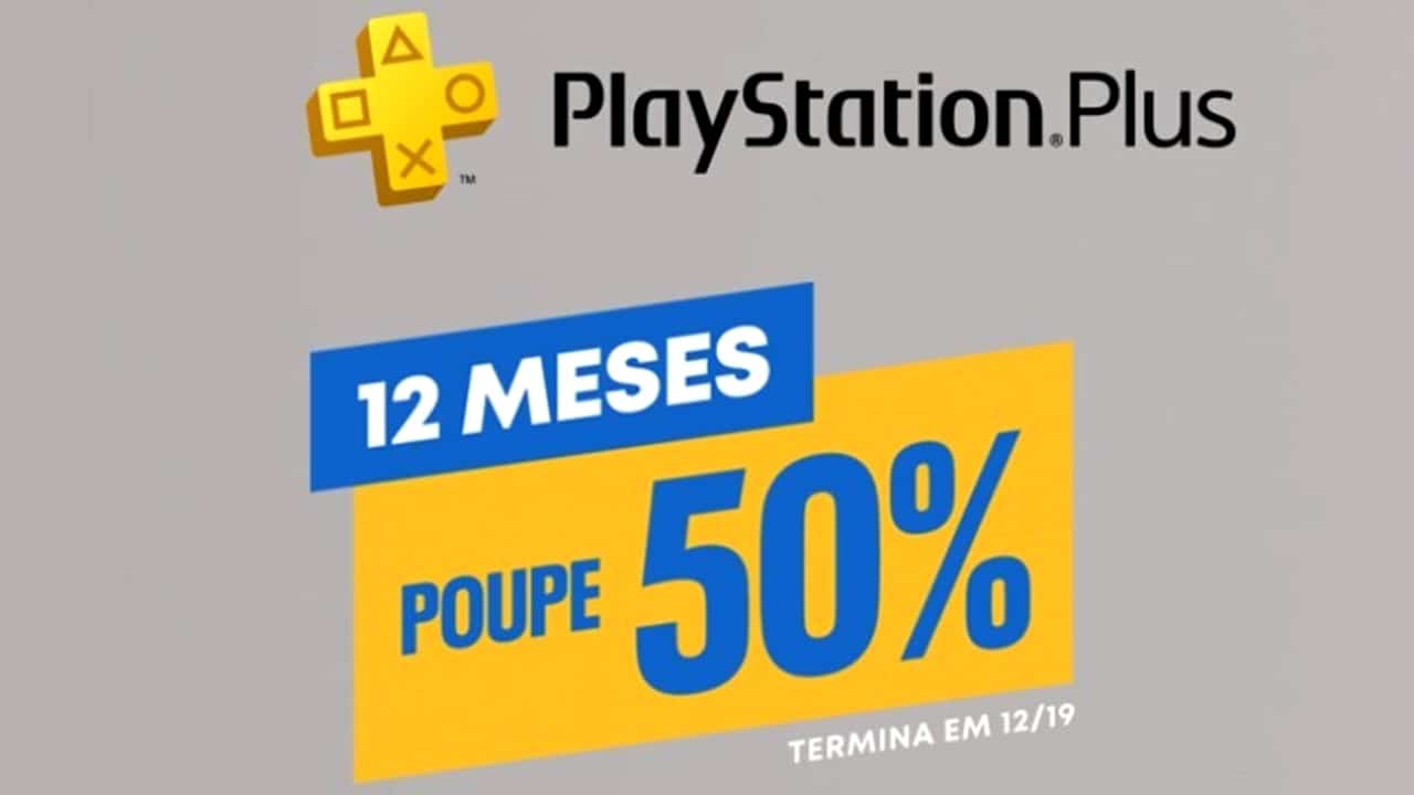 PS Plus está com 50% de desconto em 12 meses do serviço